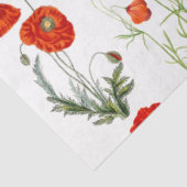 Red Watercolor Poppies Florals Seidenpapier (Ausschnitt)