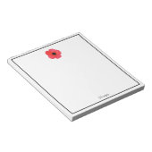 Red Watercolor Poppy Notizblock (angewinkelt)