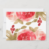 Red Watercolor Rose Wedding is My Bridesmaid Einladung (Rückseite)