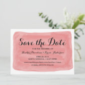Red Watercolor Save the Date einladen (Stehend Vorderseite)