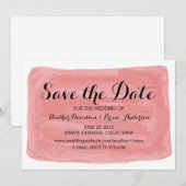 Red Watercolor Save the Date einladen (Vorne/Hinten)