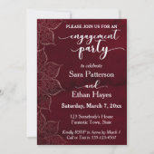 Red Watercolor Setup-Engagement-Partei Einladung (Vorderseite)