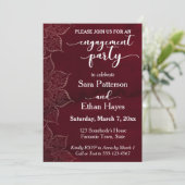 Red Watercolor Setup-Engagement-Partei Einladung (Stehend Vorderseite)
