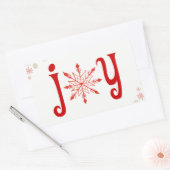 Red Watercolor Snowflake Joy Stickers (Umschlag)