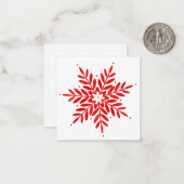 Red Watercolor Snowflake Mitteilungskarte (Vorderseite/Rückseite Beispiel)
