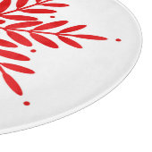 Red Watercolor Snowflake Schneidebrett (Ecke)