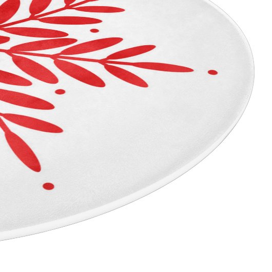 Red Watercolor Snowflake Schneidebrett (Ecke)