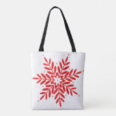 Red Watercolor Snowflake Tasche (Rückseite)