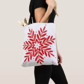 Red Watercolor Snowflake Tasche (Von Nahem)