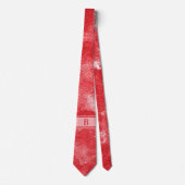 Red Watercolor Splashes - Mit Monogramm Neck Tie Krawatte (Vorderseite)
