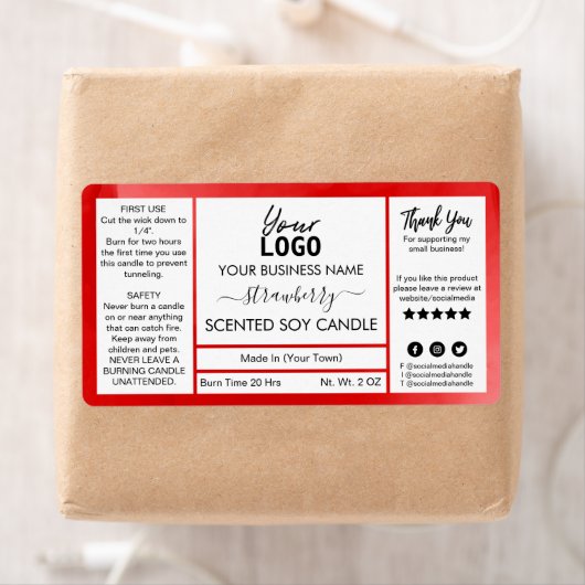 Red Watercolor Strawberry Scented (Insitu)