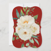 Red Watercolor Weihnachten Brautparty Einladung (Rückseite)