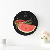 Red Watermelon Große Wanduhr (Zuhause)