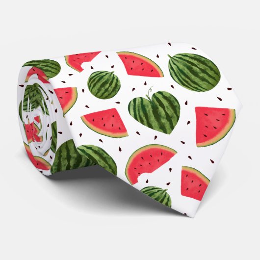 Red Watermelon Pattern Krawatte (Gerollt)