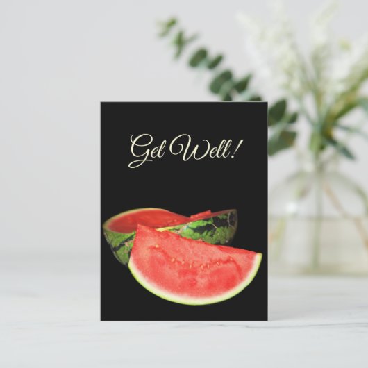 Red Watermelon Postkarte (Stehend Vorderseite)