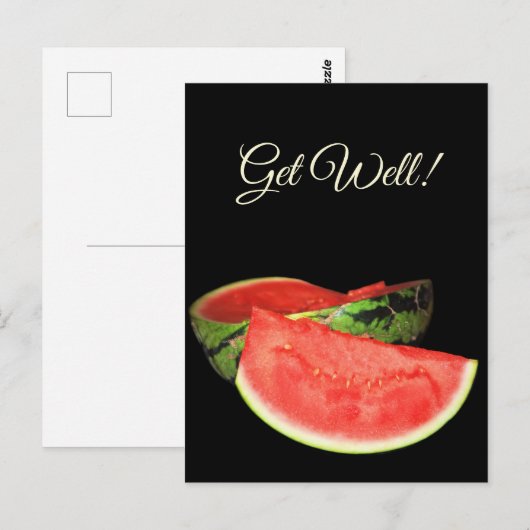 Red Watermelon Postkarte (Vorne/Hinten)