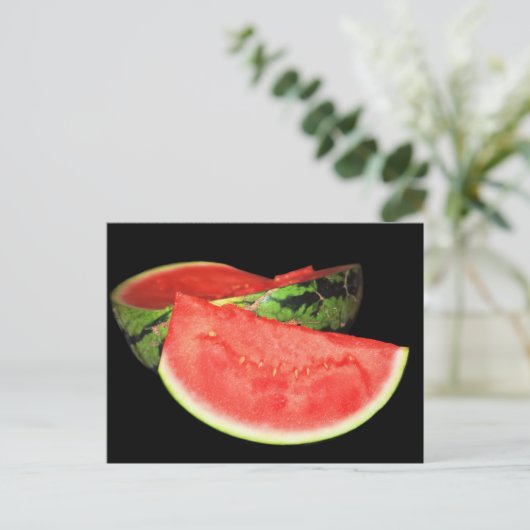 Red Watermelon Postkarte (Stehend Vorderseite)