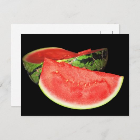 Red Watermelon Postkarte (Vorne/Hinten)
