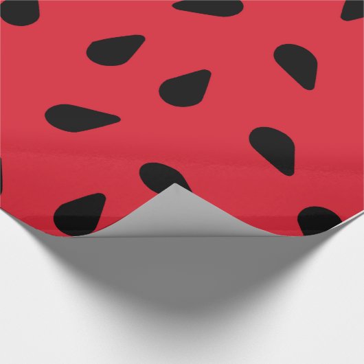 Red Watermelon Seeds Wrapping Paper Geschenkpapier (Ecke)