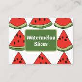 Red Watermelon Slice Fruit Visitenkarte (Vorderseite)