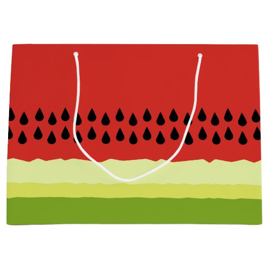 Red Watermelon Slice Geschenkbeutel Große Geschenktüte (Vorderseite)