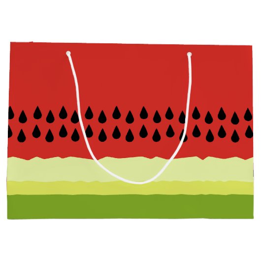 Red Watermelon Slice Geschenkbeutel Große Geschenktüte (Rückseite)