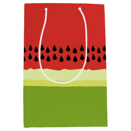 Red Watermelon Slice Geschenkbeutel Mittlere Geschenktüte (Vorderseite)