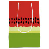 Red Watermelon Slice Geschenkbeutel Mittlere Geschenktüte (Rückseite)