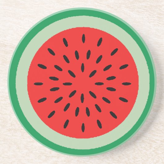 Red Watermelon Slice Getränkeuntersetzer (Vorne)
