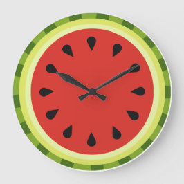 Red Watermelon Slice Wall Clock Große Wanduhr