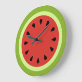 Red Watermelon Slice Wall Clock Große Wanduhr (Winkel)