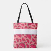Red Watermelon Summer Fun Initial Monogram Tasche (Rückseite)