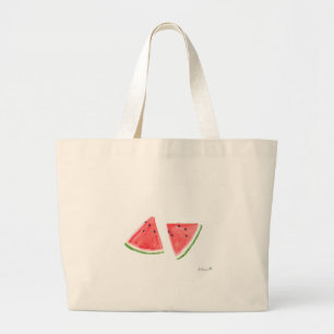 Red Watermelons Obstmalerei Jumbo Stoffbeutel