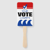 Red Wave oder Blue Wave Ihre Stimme zählt #Electio Fächer (Rückseite)