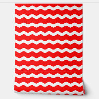 Red Wavy Ric Rac Strickmuster