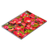 Red Wax Begonias Floral Notizblock (Linke Seite)