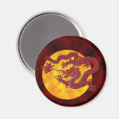 Red Wax Dragon Magnet (Vorderseite/Rückseite)