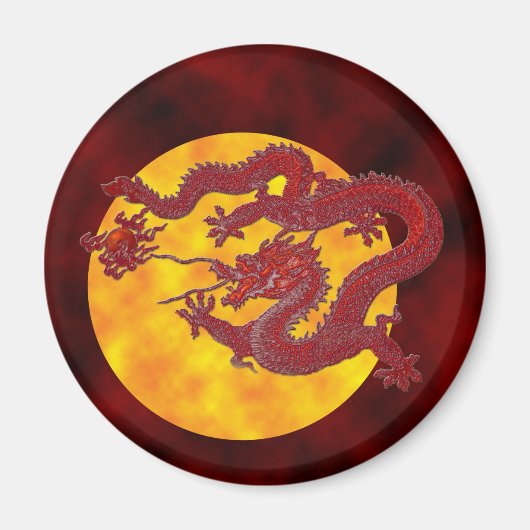 Red Wax Dragon Magnet (Vorne)