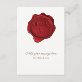 Red Wax Siegel Elegant Formal Wedding Vielen Dank Dankeskarte