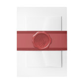 Red Wax Siegel Monogram 2 Initials Elegantes Skrip Einladungsbanderole (Vorderseite Beispiel)
