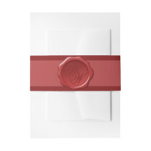 Red Wax Siegel Monogram 2 Initials Elegantes Skrip