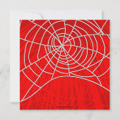 Red Web & Black Kettle - Halloween-Party Einladung (Rückseite)