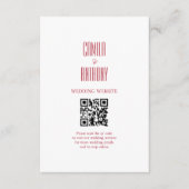 Red Wedding Begleitkarte (Vorderseite)