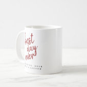 Red Wedding Coffee Tasse zum besten Tag (Vorderseite Links)