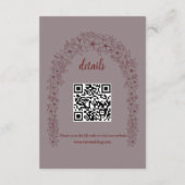 Red Wedding Floral Gate Begleitkarte (Rückseite)