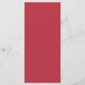 Red Wedding Menükarte (Rückseite)