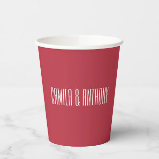 Red Wedding Pappbecher