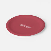 Red Wedding Pappteller (Schrägansicht)