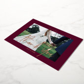 Red Wedding Real Foil 2 Fotos Danke Karten (Gedreht)