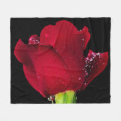 Red Wedding Rose Fleecedecke (Vorderseite (Horizontal))